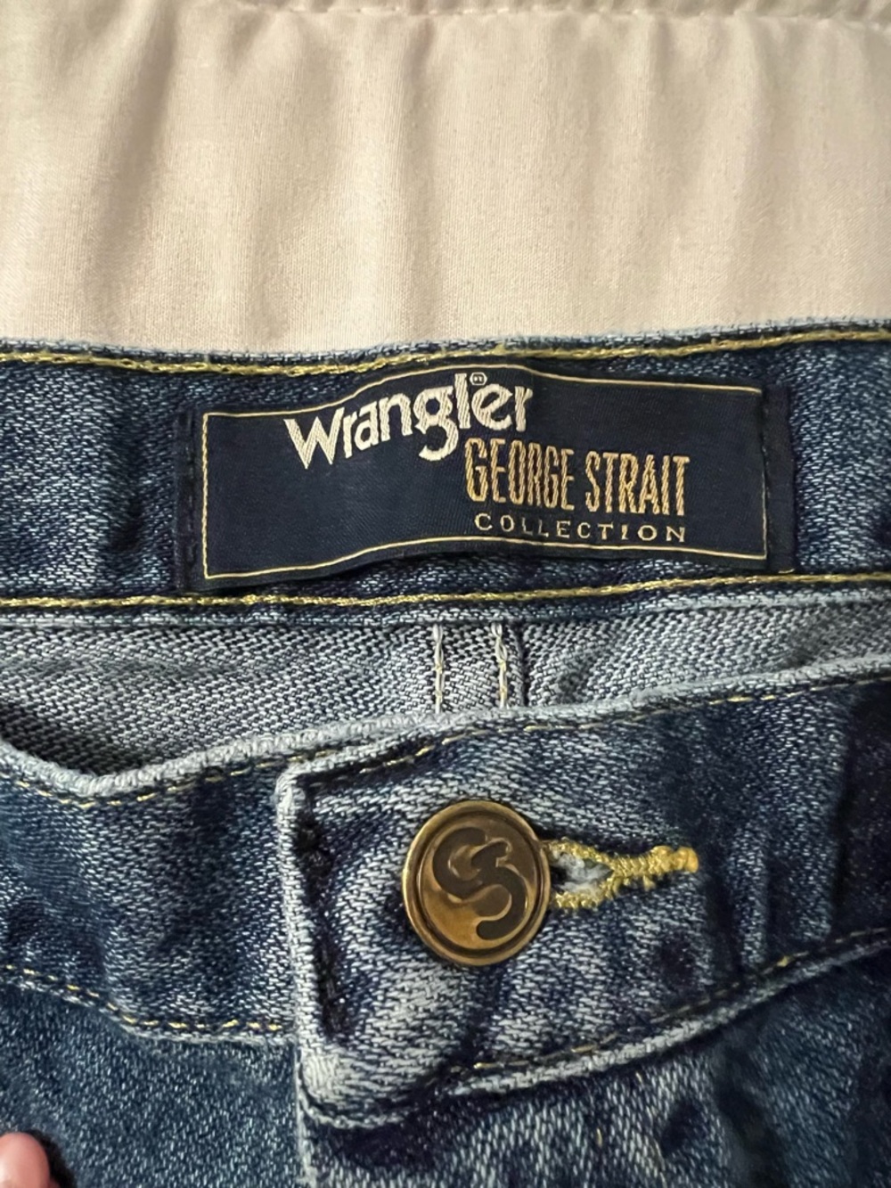 Vintage Wrangler George Strait Collection Cowboy Cut Jeans 35x30 Medium Wash 90s